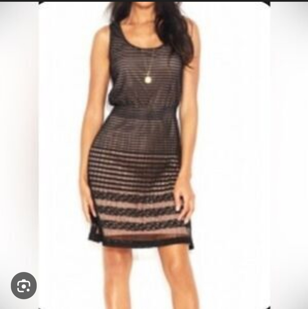 - Maison Jules black mesh overlay mini dress size xs nwt